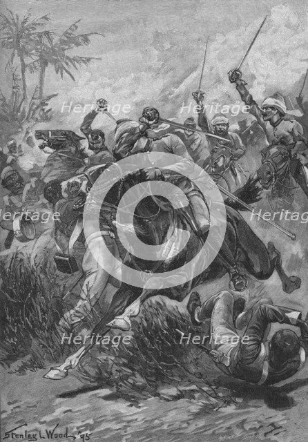 The Volunteer Cavalry Charged Them And Cleared The Way, 1895, (1902). Artist: Stanley Llewellyn Wood.