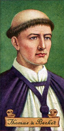 Thomas a Becket, taken from a series of cigarette cards, 1935. Artist: Unknown
