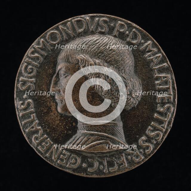 Sigismondo Pandolfo Malatesta, 1417-1468, Lord of Rimini and Fano [obverse], 1446. Creator: Matteo di Andrea de Pasti.