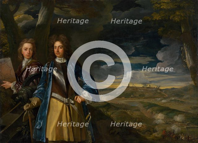 Michael Richards (1673-1721) and John Richards (1669-1709) at the Siege of Belgrade in 1690, 1700. Creator: Closterman, John (1660-1711).