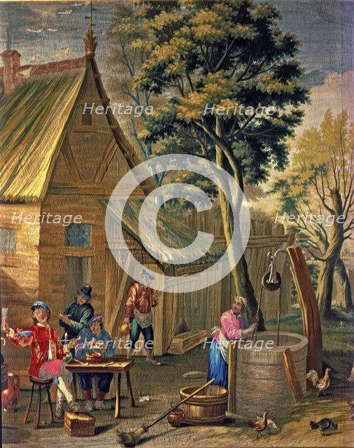 The Well', tapestry by David Teniers.