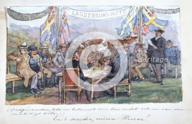 Agricultural meeting. (c1850s). Creator: Fritz von Dardel.