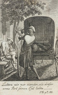 Illustration for Yorick's 'Sentimental Voyage', 1783. Creator: Daniel Nikolaus Chodowiecki.