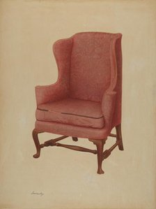 Wing Chair, c. 1941. Creator: Isidore Sovensky.