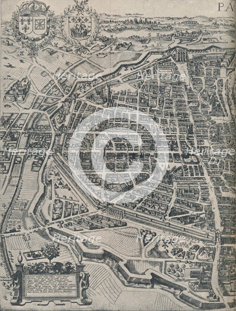 Plan of Paris, c1630 (1915). Artist: Unknown.