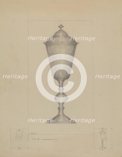 Pewter Chalice, c. 1936. Creator: Henry Meyers.