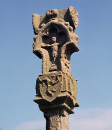 Gothic pillar-cross with the earliest known three legs of Man, 14th century. Artist: Unknown