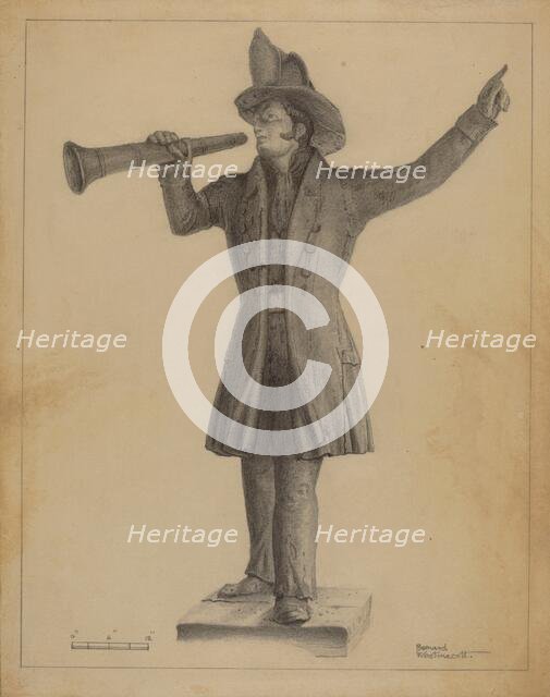 Wooden Figure, 1935/1942. Creator: Bernard Westmacott.