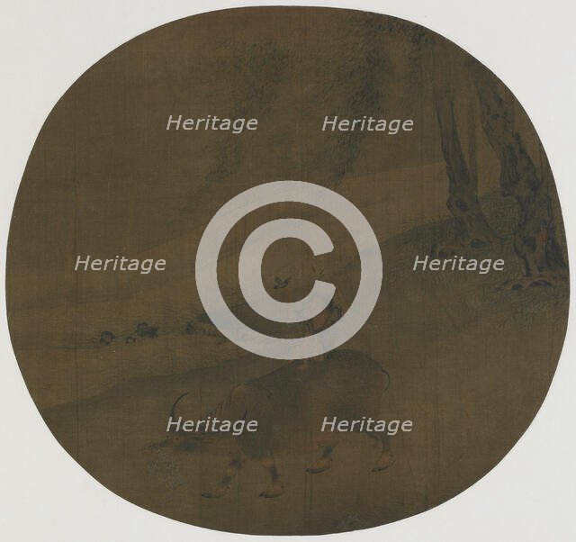 Boy on a water buffalo, Ming dynasty, 16th-17th century. Creator: Qin Shunyou.