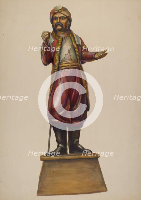 Cigar Store Figure, c. 1937. Creator: Walter Hochstrasser.