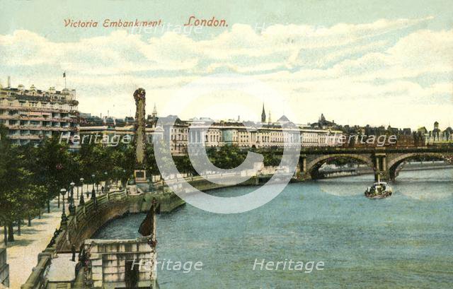 'Victoria Embankment - London', 1906. Creator: Unknown.
