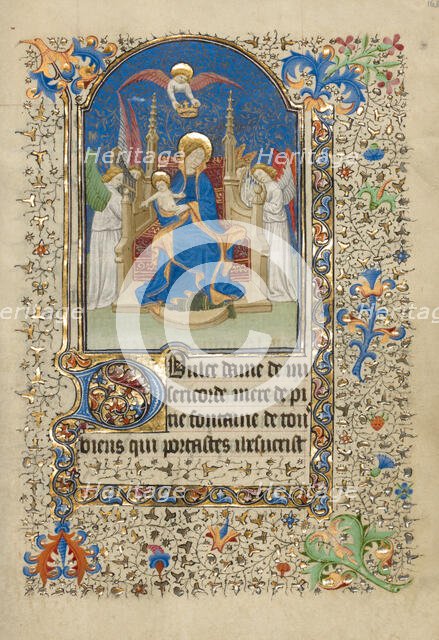 The Virgin and Child Enthroned; Book of Hours, about 1420-1430. Creator: Master of the Harvard Hannibal.