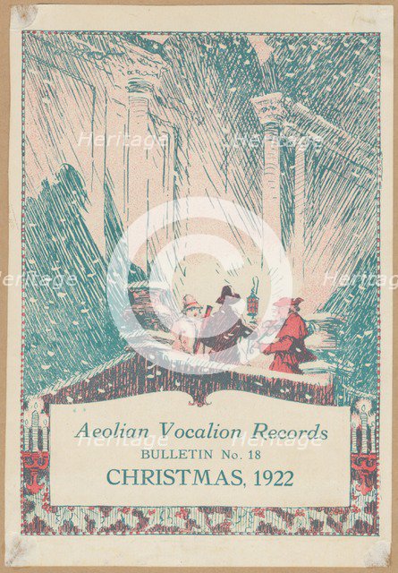 Vocalion Records Bulletin, Christmas, 1922. Artist: Wilfred Fryer