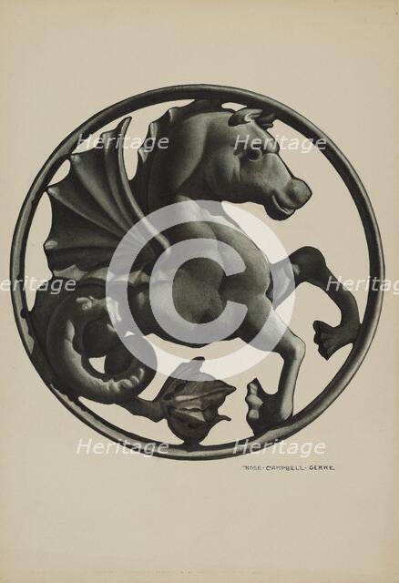 Portion of Fence, c. 1941. Creator: Rose Campbell-Gerke.