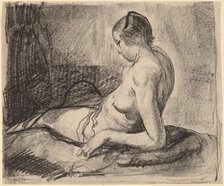 Nude Girl Reclining, 1919. Creator: George Wesley Bellows.