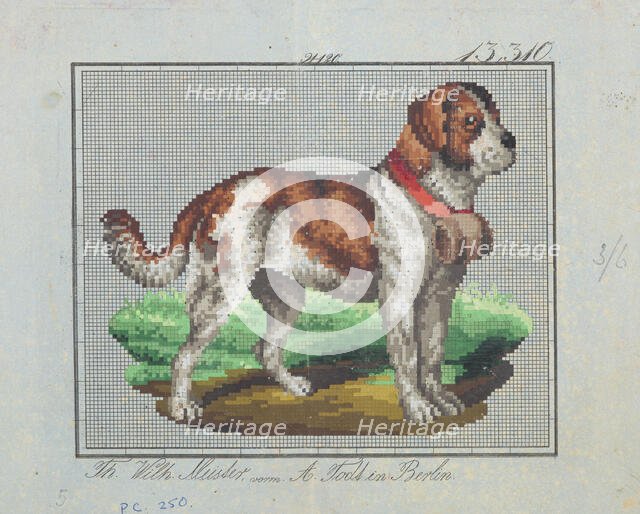 Needlework pattern, c.1885. Creator: A Todt.