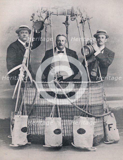 Professor Huntingdon, Mr. Frank Hedges Butler, and the Hon. C. S. Rolls, 1906. Artist: Unknown