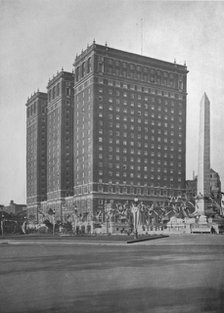 General view from Niagara Square, Hotel Statler, Buffalo, New York, 1923.  Artist: Unknown.