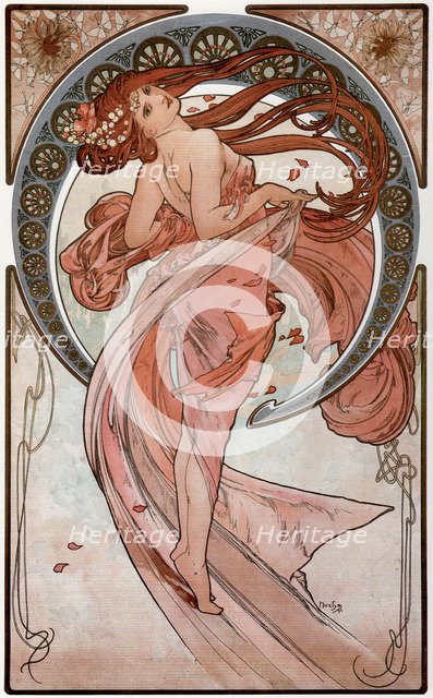 Dance (From the series The Arts), 1898. Artist: Mucha, Alfons Marie (1860-1939)