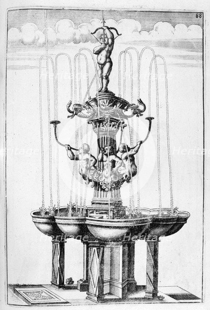 Fountain design, 1664. Artist: Georg Andreas Bockler