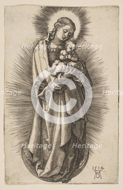 Virgin and Child on the Crescent with a Diadem, 1514. Creator: Albrecht Durer.