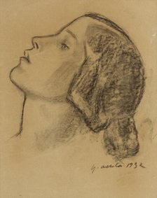 A woman's head (Heidi Blafield), 1932. Creator: Yrjö Aleksander Ollila.