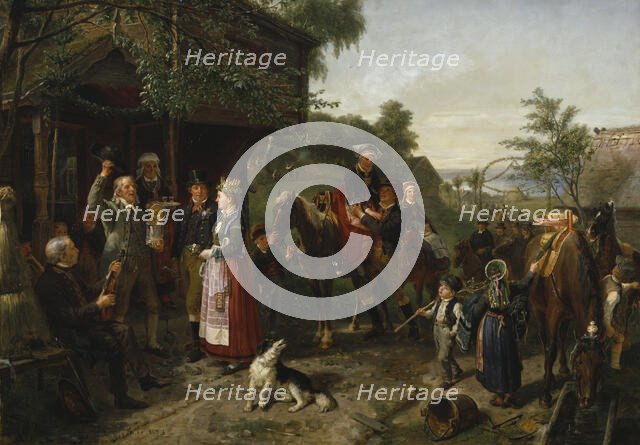 A Värend Wedding, 1873. Creator: Bengt Nordenberg.