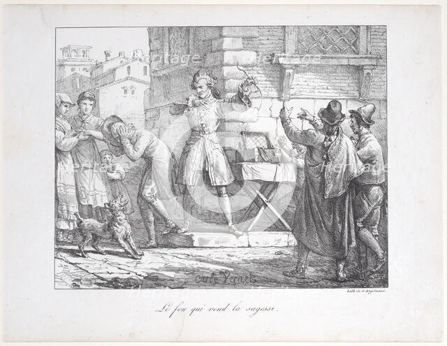 The Fool Who Sells Wisdom, ca. 1818. Creator: Godefroy Engelmann.