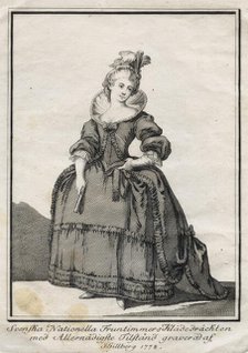 Gustaf III's national costume, 1778.  Creator: Jacob Gillberg.