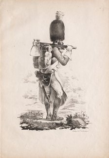 Military Costumes: Infantry Sapper , 1817-1818. Creator: Nicolas Toussaint Charlet (French, 1792-1845).