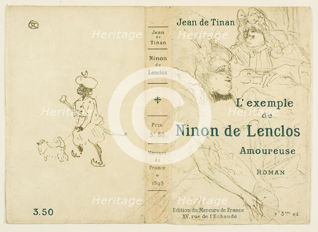 Cover for L'exemple de Ninon de Lenclos amoureuse, 1898. Creator: Henri de Toulouse-Lautrec.
