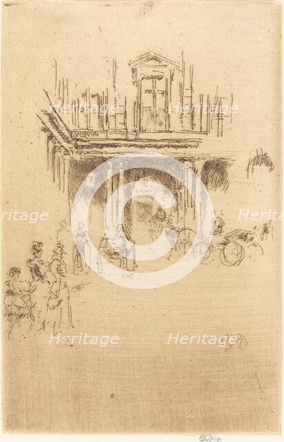 A Corner of the Palais Royal, c. 1883/1886. Creator: James Abbott McNeill Whistler.