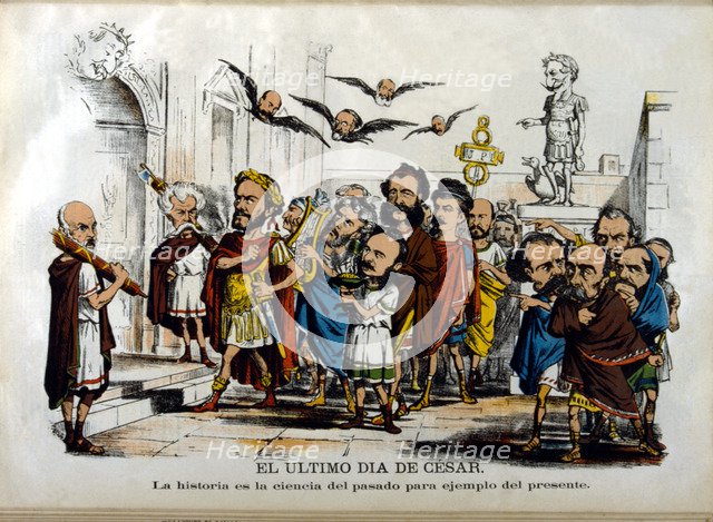 Juan Prim i Prats  (1814 - 1870), Spanish general, politician and president, political caricature…