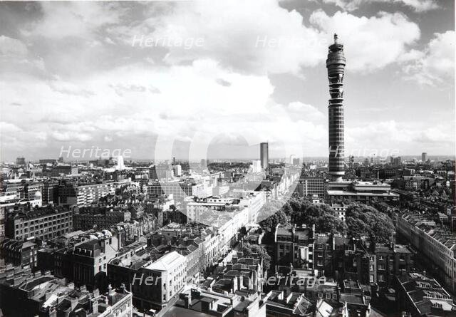 "	The Post Office Tower during construction, London, between 1961 and 1967.  Creator: Property Services Agency.