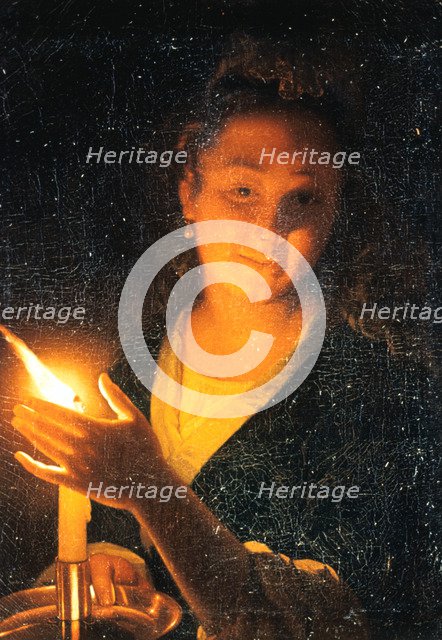 'Woman with Candle', late 1660s. Artist: Godfried Schalcken