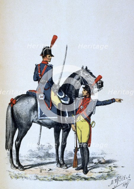 Imperial Gendarmerie of Paris, 1813 (1887). Artist: A Lemercier