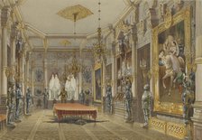 Verkiai Palace. Interior of dining room, 1847-1852.
