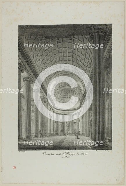 Interior View of St. Philippe du Roule, Paris, n.d. Creator: Nicolas-Marie-Joseph Chapuy.