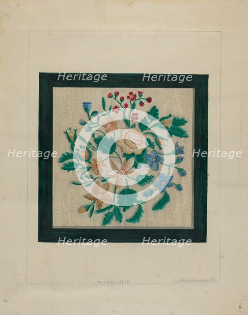 Embroidery Piece, c. 1936. Creator: Raymond Manupelli.