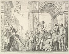 Saint James Cures a Blind Man, from "The Story of Saints James and Christopher in the Erem..., 1776. Creator: David Giovanni.