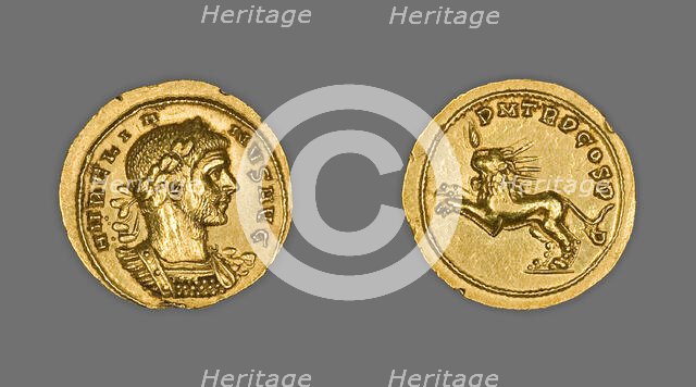 Aureus (Coin) Portraying Emperor Aurelian, 272, issued by Aurelian. Creators: Unknown, Aurelian.