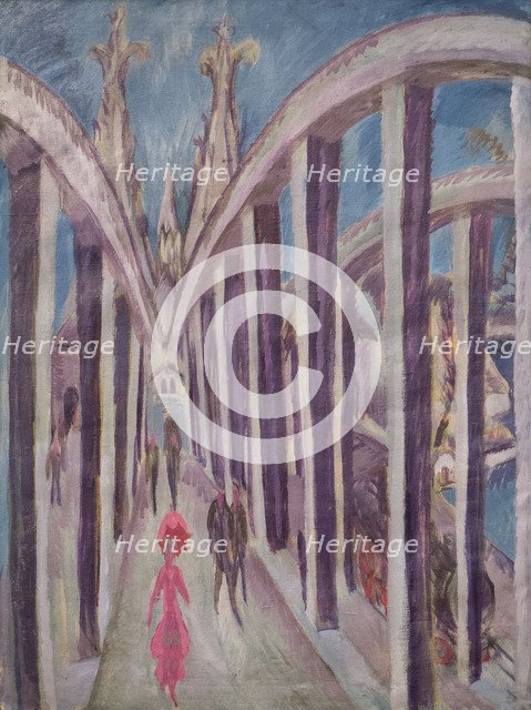 Rhine Bridge at Cologne, 1914.