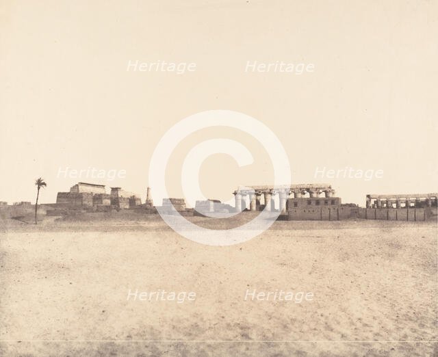 Louksor (Thèbes), Vue Générale des Ruines, 1851-52. Creator: Félix Teynard.