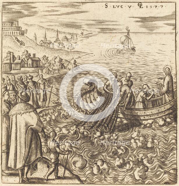 The Miraculous Draught of Fishes, 1577. Creator: Leonard Gaultier.