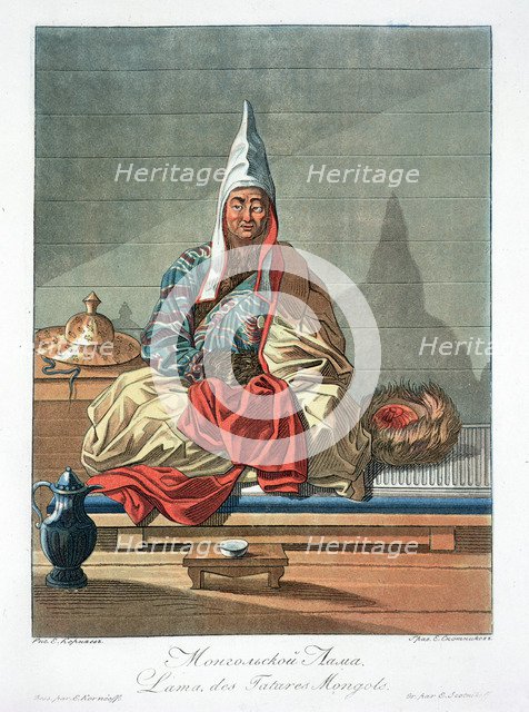 'Lama of the Mongolian Tartars', 19th century. Artist: Jegor Scotnikoff