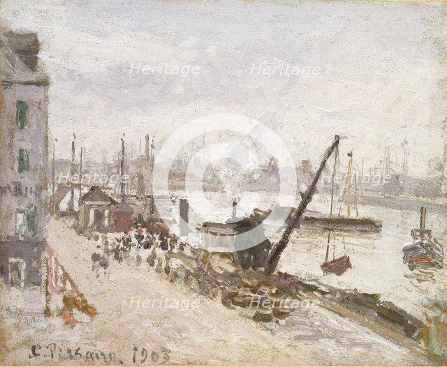 Quayside at Le Havre, 1903. Artist: Camille Pissarro.