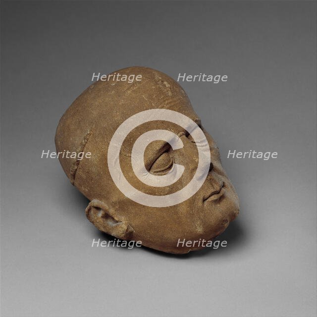 Head of a Cleric from a Tomb Effigy, French, 1450-60. Creator: Unknown.