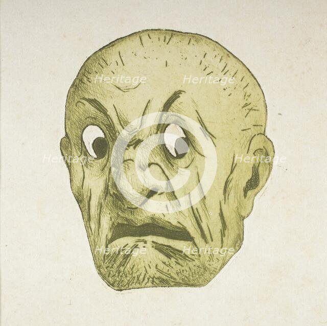 Grotesque Mask, before 1888. Creator: Henri-Charles Guerard.