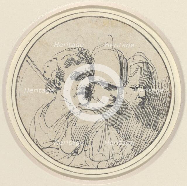 Three Oriental Heads, 1770/1775. Creator: John Hamilton Mortimer.