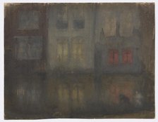 Nocturne: Black and Red?Back Canal, Holland, 1882. Creator: James Abbott McNeill Whistler.